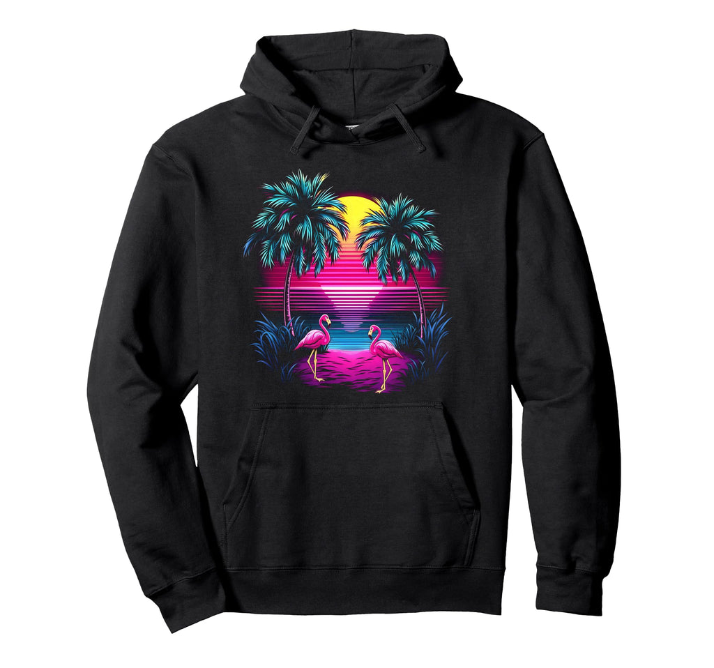 90S Vaporwave Aesthetic Palm Trees 80S Hoodie - Graphic Print for Adults - T-Shirt, Sweatshirt, Hoodie