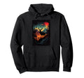 Deer Silhouette Mountain Sunset Hoodie - Streetwear Style for Adults - T-Shirt, Sweatshirt, Hoodie