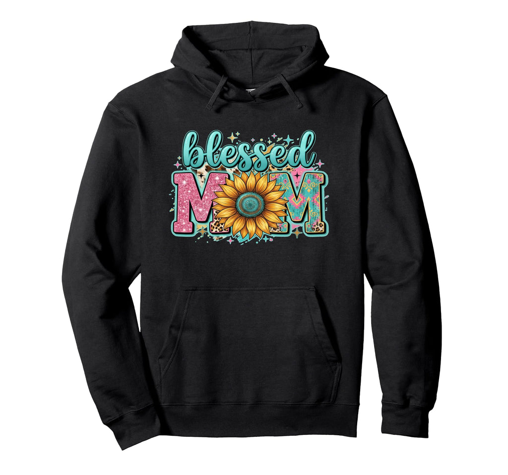 Blessed Mom Sunflower Western Boho Mama Hoodie - Minimalist Print Unisex - T-Shirt, Sweatshirt, Hoodie