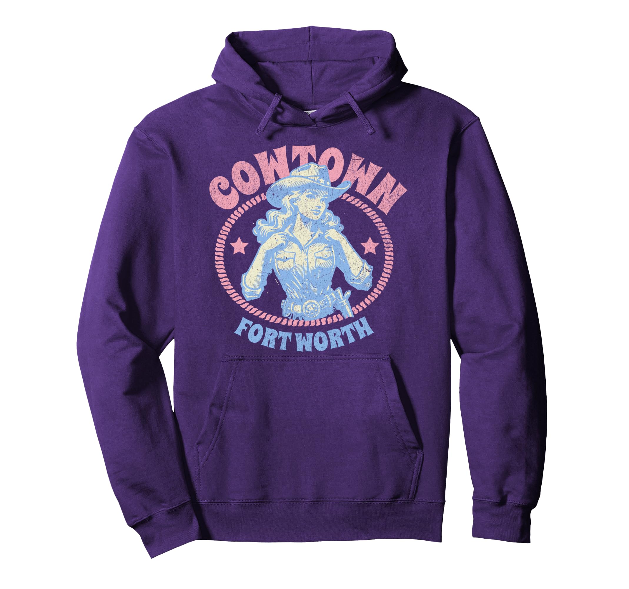 Cowtown Fort Worth Texas Western Hoodie - Streetwear Style Men Women - T-Shirt, Sweatshirt, Hoodie