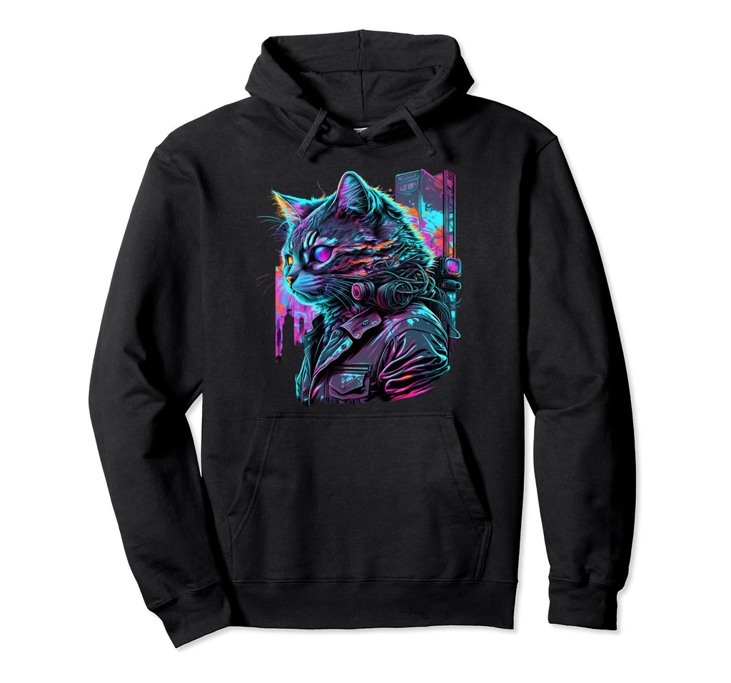 Katzenliebhaber Katzen Aesthetic Hoodie - Graphic Print for Adults - T-Shirt, Sweatshirt, Hoodie