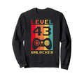 Level 43 Unlocked Gamer Controller Sweatshirt - Unique Graphic Men Women - T-Shirt, Sweatshirt, Hoodie