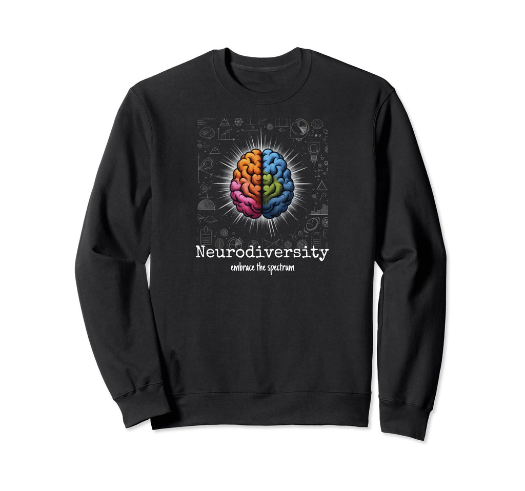 Colorful Rainbow Brain Sweatshirt - Streetwear Style for Adults - T-Shirt, Sweatshirt, Hoodie