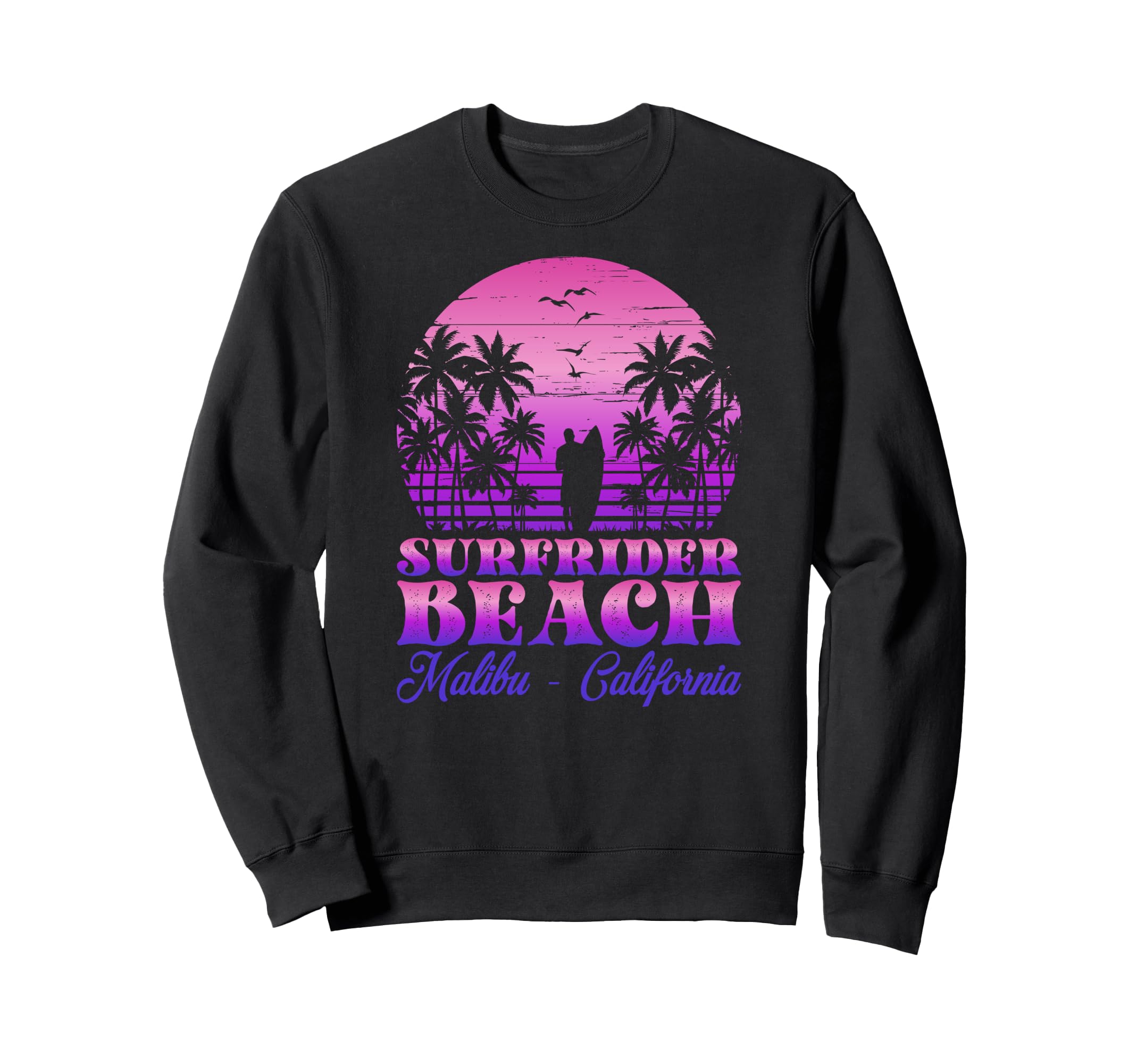 Waves Sunsets Surfrider Beach Sweatshirt - Casual Everyday Wear Unisex - T-Shirt, Sweatshirt, Hoodie