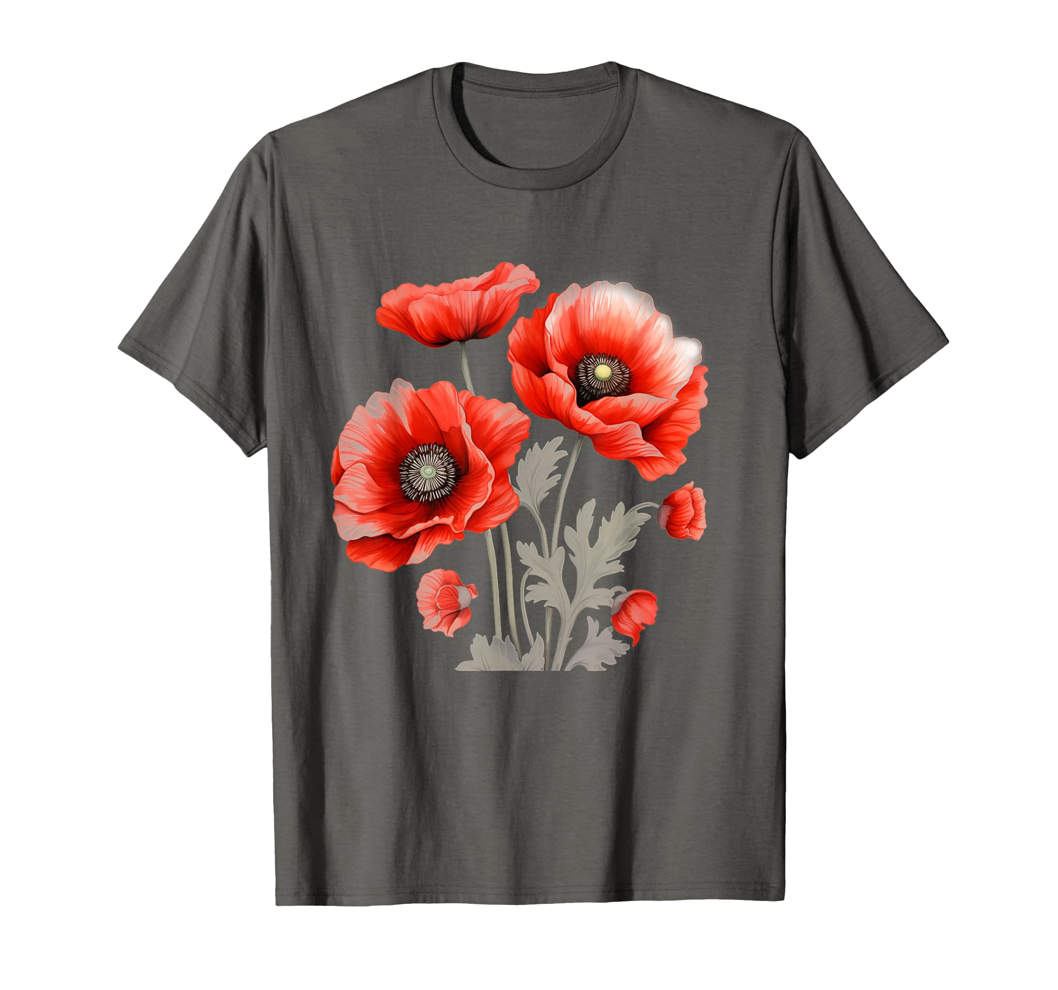 Poppy Botanical Poppies Floral T-Shirt - Streetwear Style Unisex - T-Shirt, Sweatshirt, Hoodie