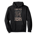Christian Motorcycle Biker I Ride Jesus Hoodie - Custom Art Print Unisex - T-Shirt, Sweatshirt, Hoodie