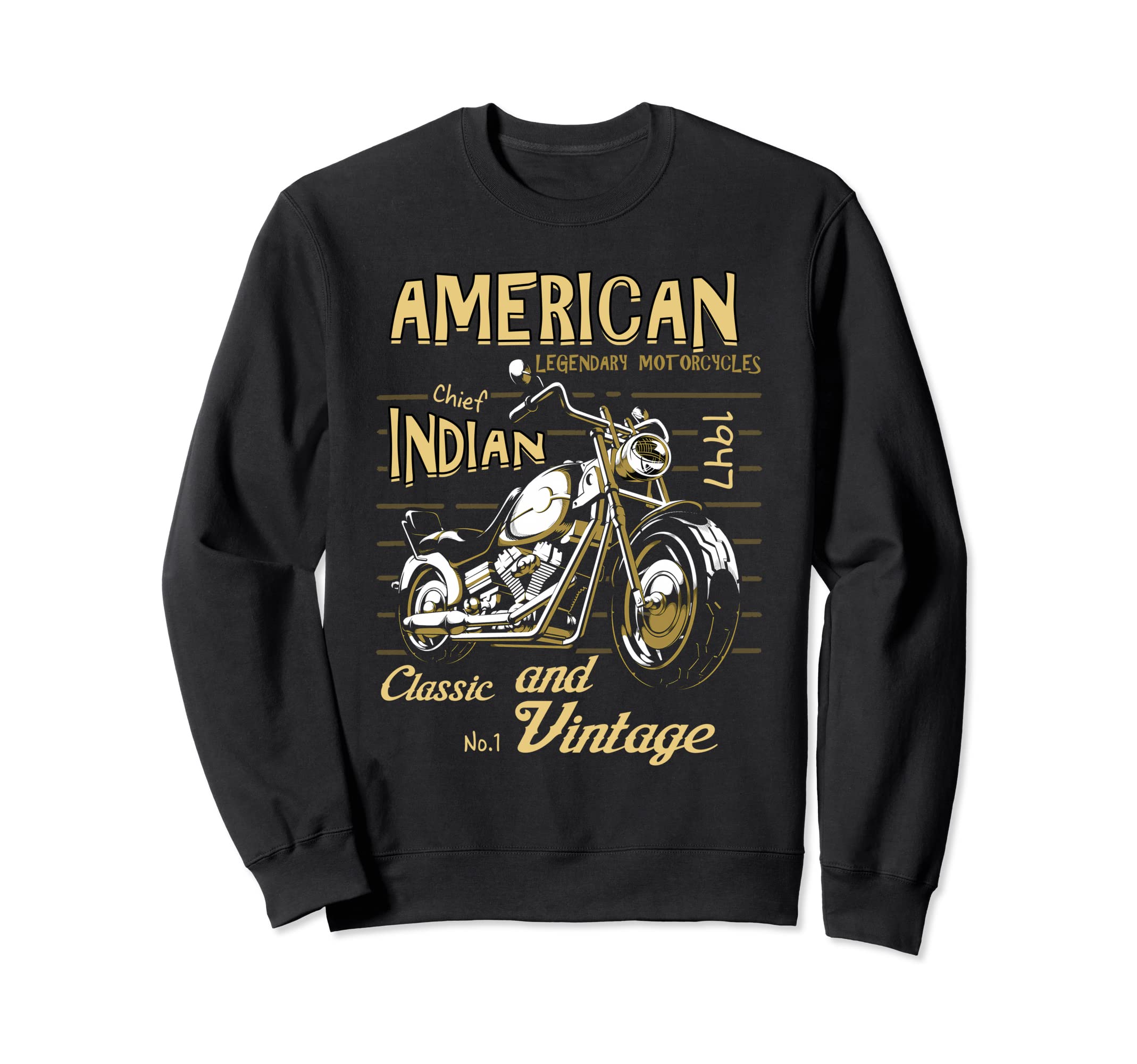 American Motorcycle Indian Sweatshirt - Casual Everyday Wear for Adults - T-Shirt, Sweatshirt, Hoodie