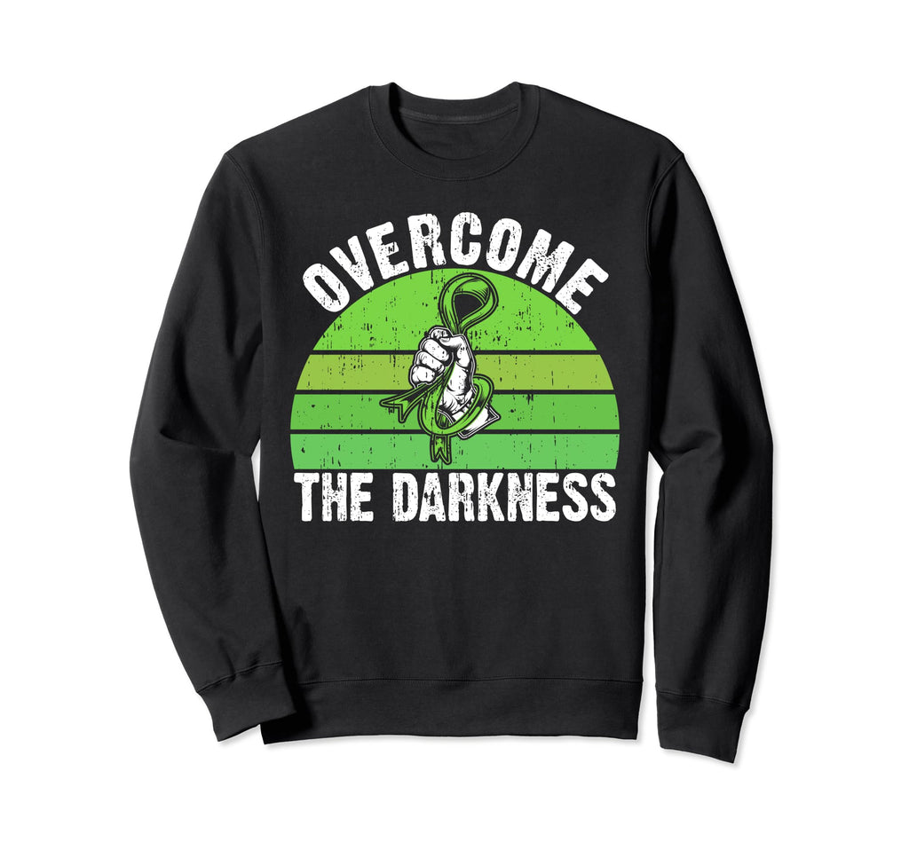 Overcome Darkness Mental Health Sweatshirt - Aesthetic Graphic for Adults - T-Shirt, Sweatshirt, Hoodie