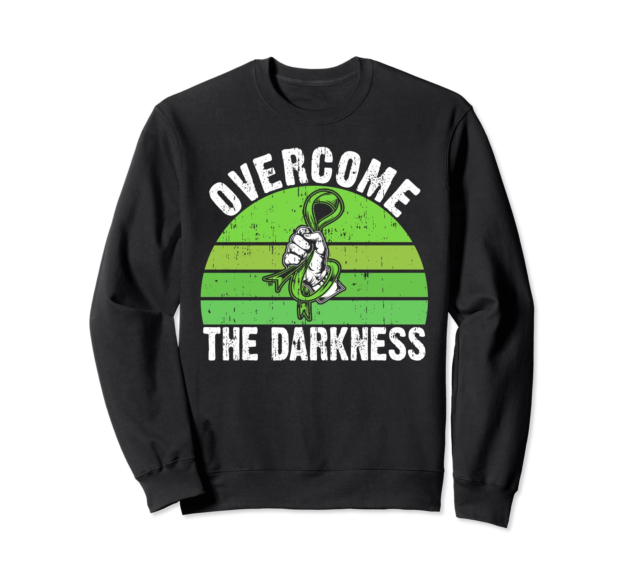 Overcome Darkness Mental Health Sweatshirt - Aesthetic Graphic for Adults - T-Shirt, Sweatshirt, Hoodie