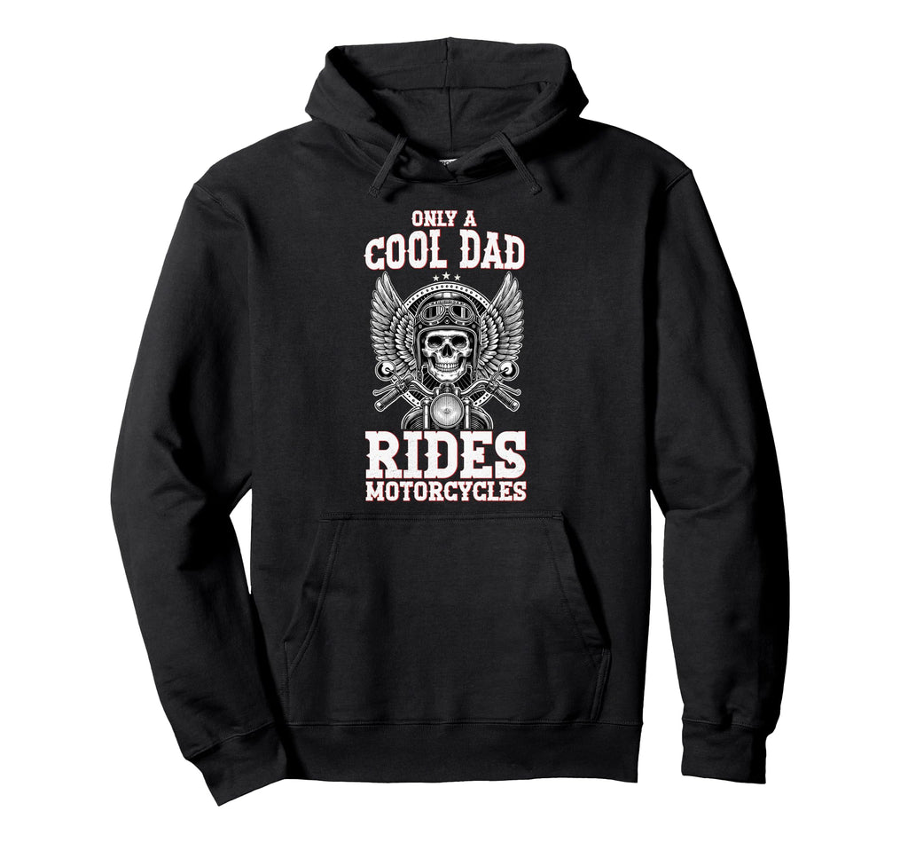 Only Dad Rides Motorcycles Biker Dad Hoodie - Minimalist Print Men Women - T-Shirt, Sweatshirt, Hoodie