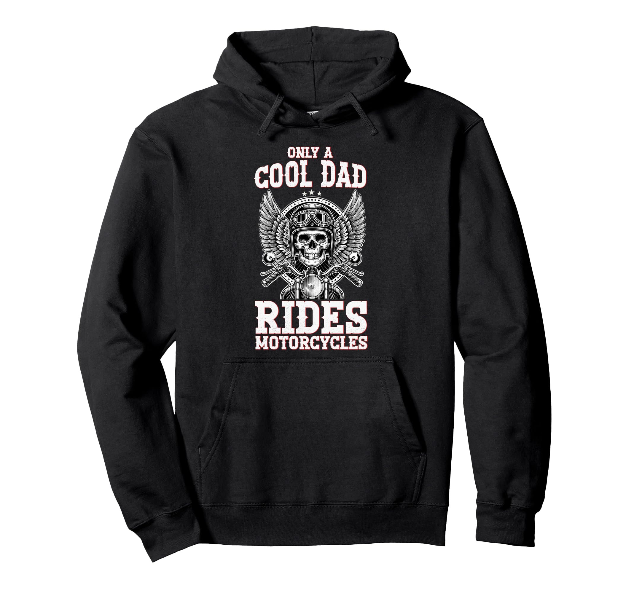 Only Dad Rides Motorcycles Biker Dad Hoodie - Minimalist Print Men Women - T-Shirt, Sweatshirt, Hoodie