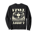 Vinyl Collecting Record Player Sweatshirt - Custom Art Print for Adults - T-Shirt, Sweatshirt, Hoodie
