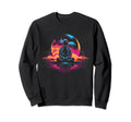 80S Synthwave Space Meditation Sweatshirt - Unique Graphic for Adults - T-Shirt, Sweatshirt, Hoodie
