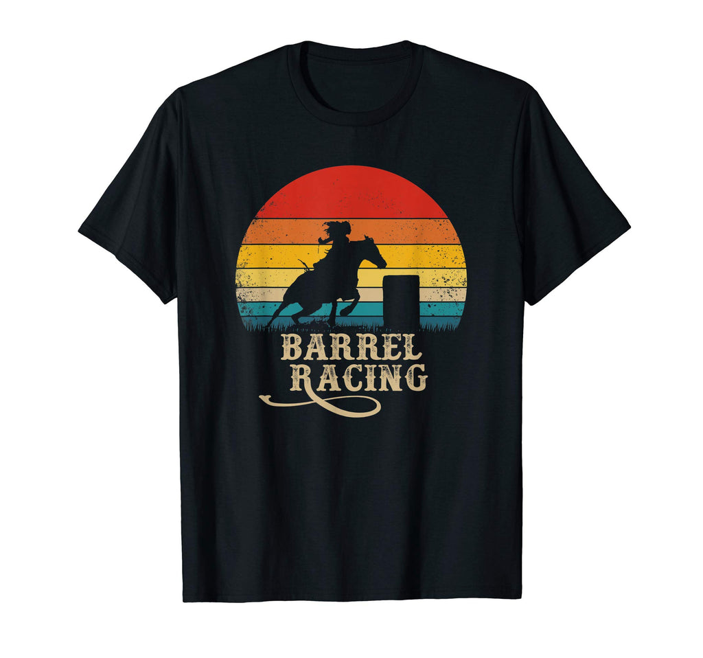 Barrel Racing Horse Riding Sunset Rodeo T-Shirt - Trendy Graphic Men Women - T-Shirt, Sweatshirt, Hoodie