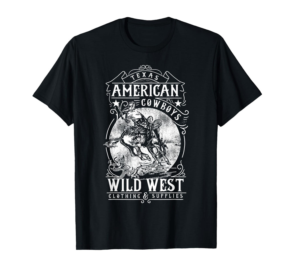 American Cowboys Wild West Cowboys T-Shirt - Minimalist Print for Adults - T-Shirt, Sweatshirt, Hoodie
