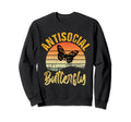 Anti Social Butterfly Introvert Sweatshirt - Aesthetic Graphic Unisex - T-Shirt, Sweatshirt, Hoodie