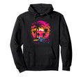 Retrowave Synthwave Aesthetic Sports Hoodie - Custom Art Print for Adults - T-Shirt, Sweatshirt, Hoodie