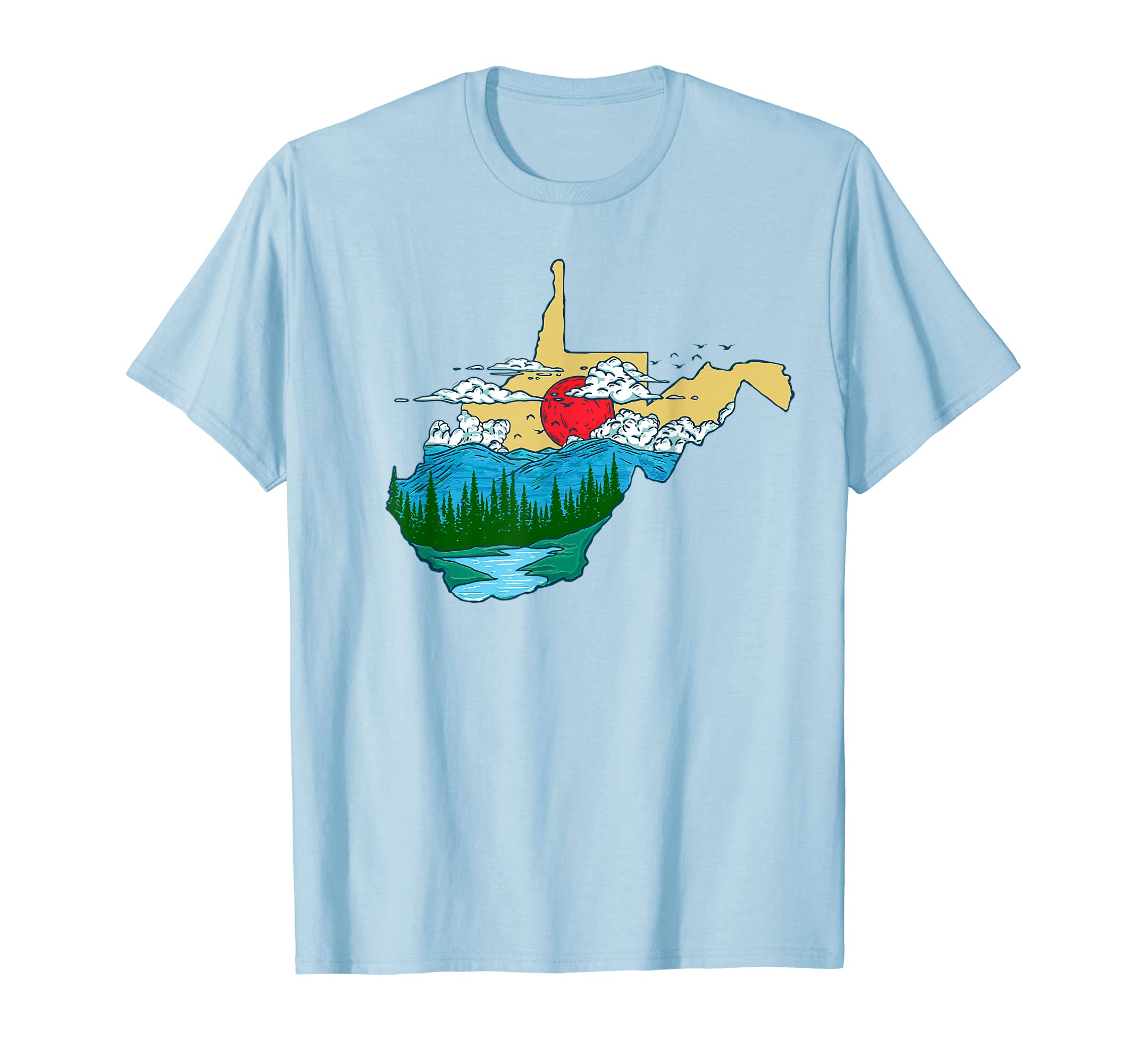 West Virginia Pride Outdoors Nature T-Shirt - Unique Graphic for Adults - T-Shirt, Sweatshirt, Hoodie