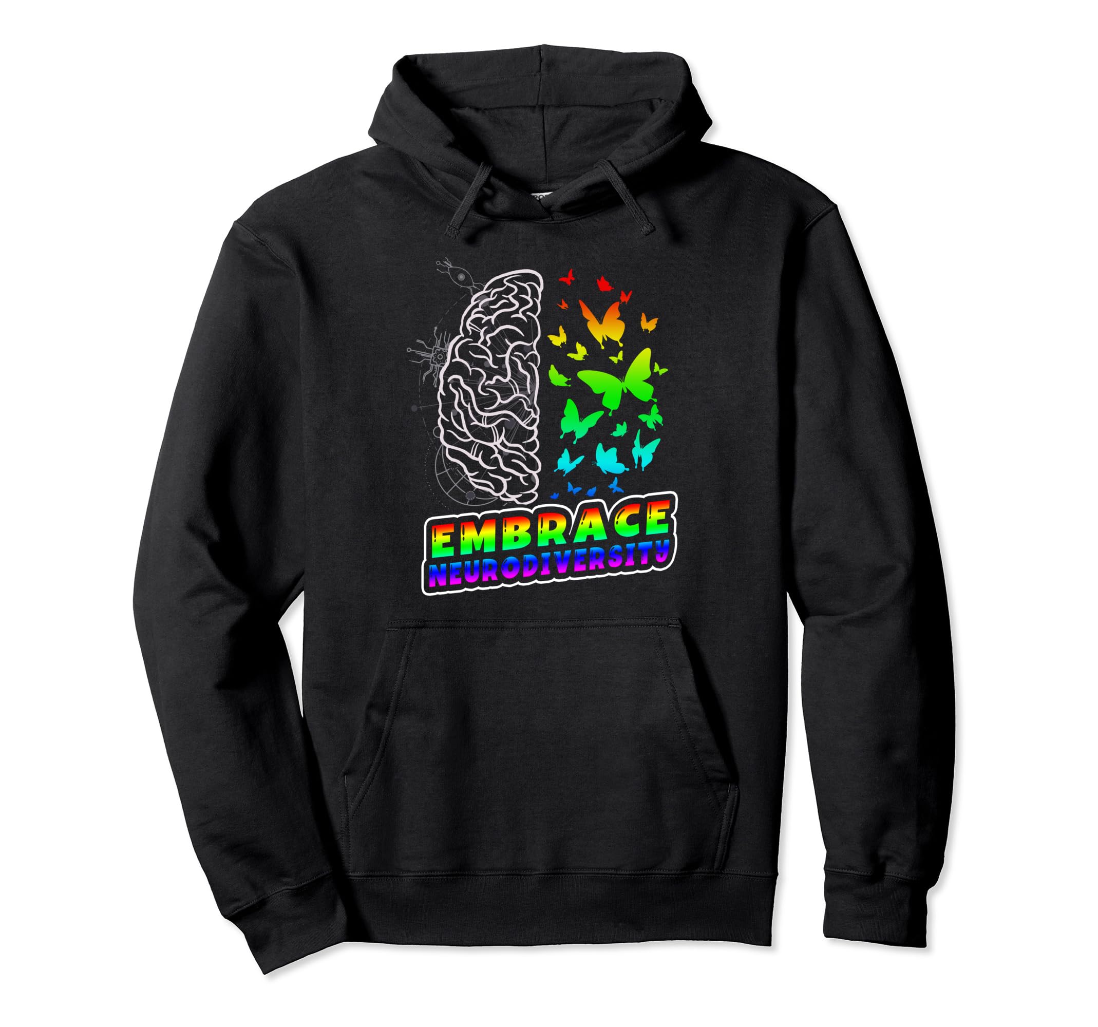 Embrace Neurodiversity Autism Adhd Asd Hoodie - Unique Graphic Men Women - T-Shirt, Sweatshirt, Hoodie