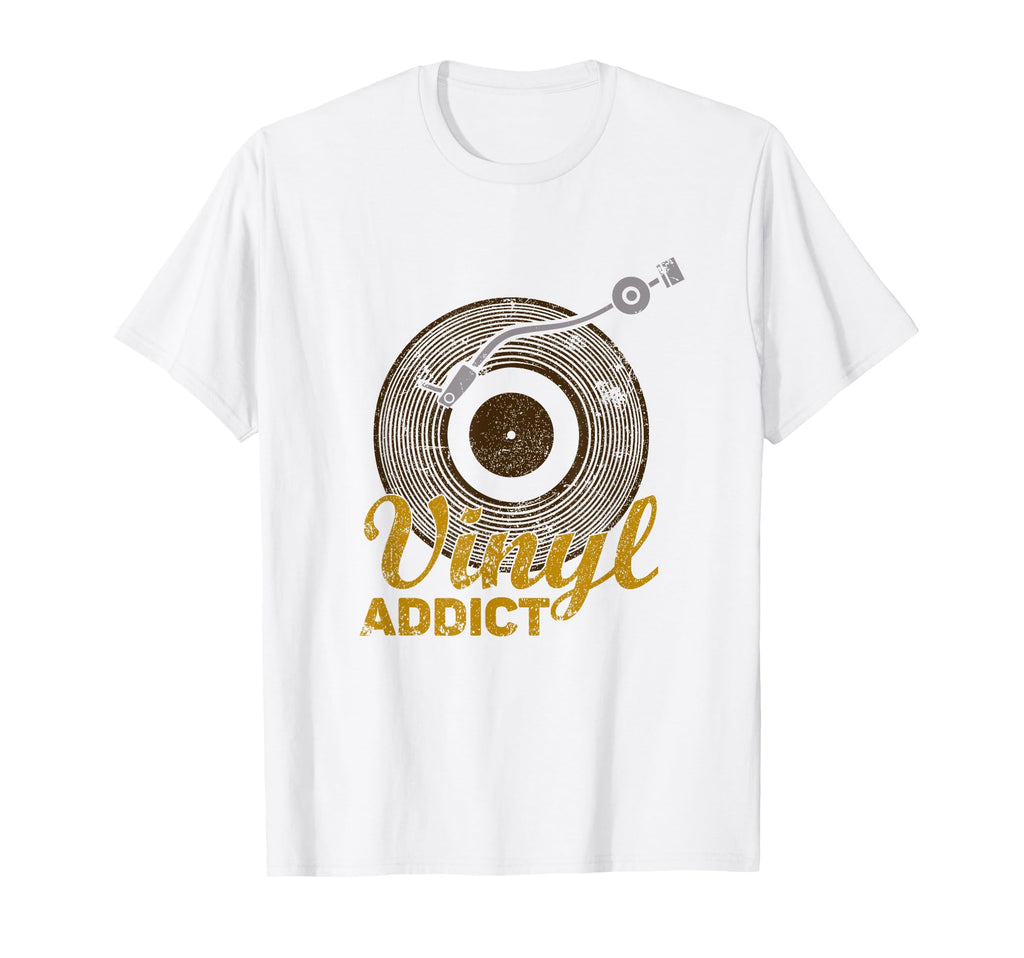 Vinyl Addict Record Player Music Lovers Dj T-Shirt - Trendy Graphic Unisex - T-Shirt, Sweatshirt, Hoodie