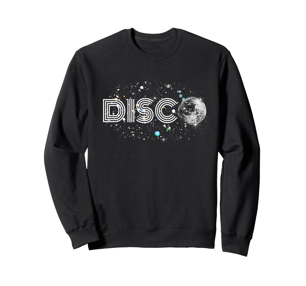 Black And White Disco Ball Club Sweatshirt - Novelty Apparel Men Women - T-Shirt, Sweatshirt, Hoodie