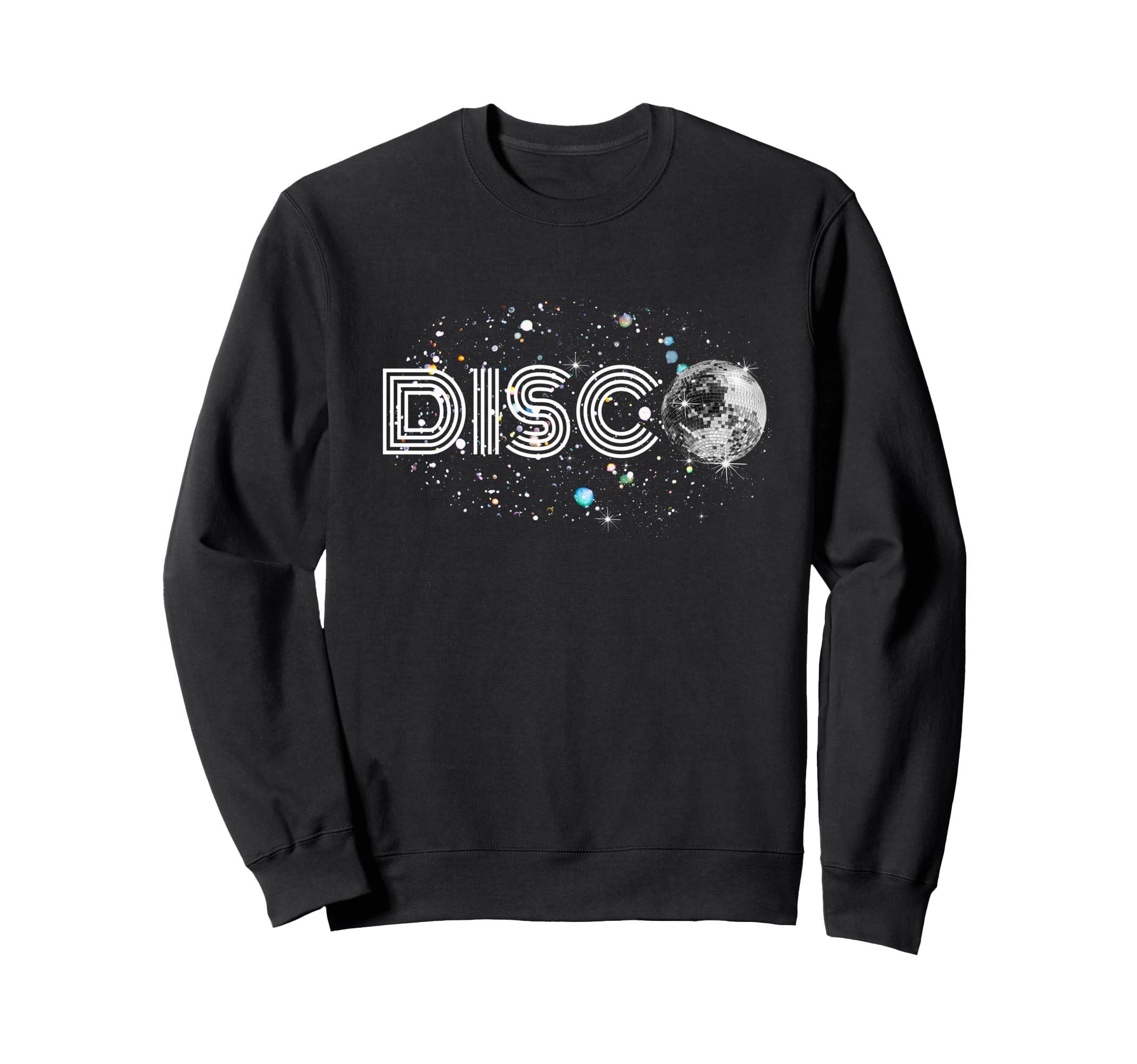 Black And White Disco Ball Club Sweatshirt - Novelty Apparel Men Women - T-Shirt, Sweatshirt, Hoodie