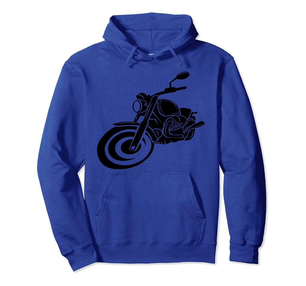 Bike Chopper White Motorcycle Biker Hoodie - Custom Art Print Men Women - T-Shirt, Sweatshirt, Hoodie