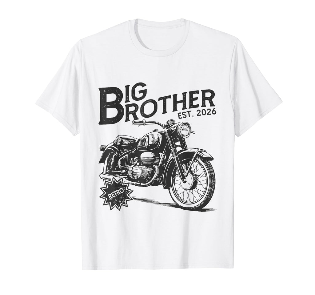 Big Brother Pregnancy Reveal Motorcycle T-Shirt - Minimalist Print Unisex - T-Shirt, Sweatshirt, Hoodie