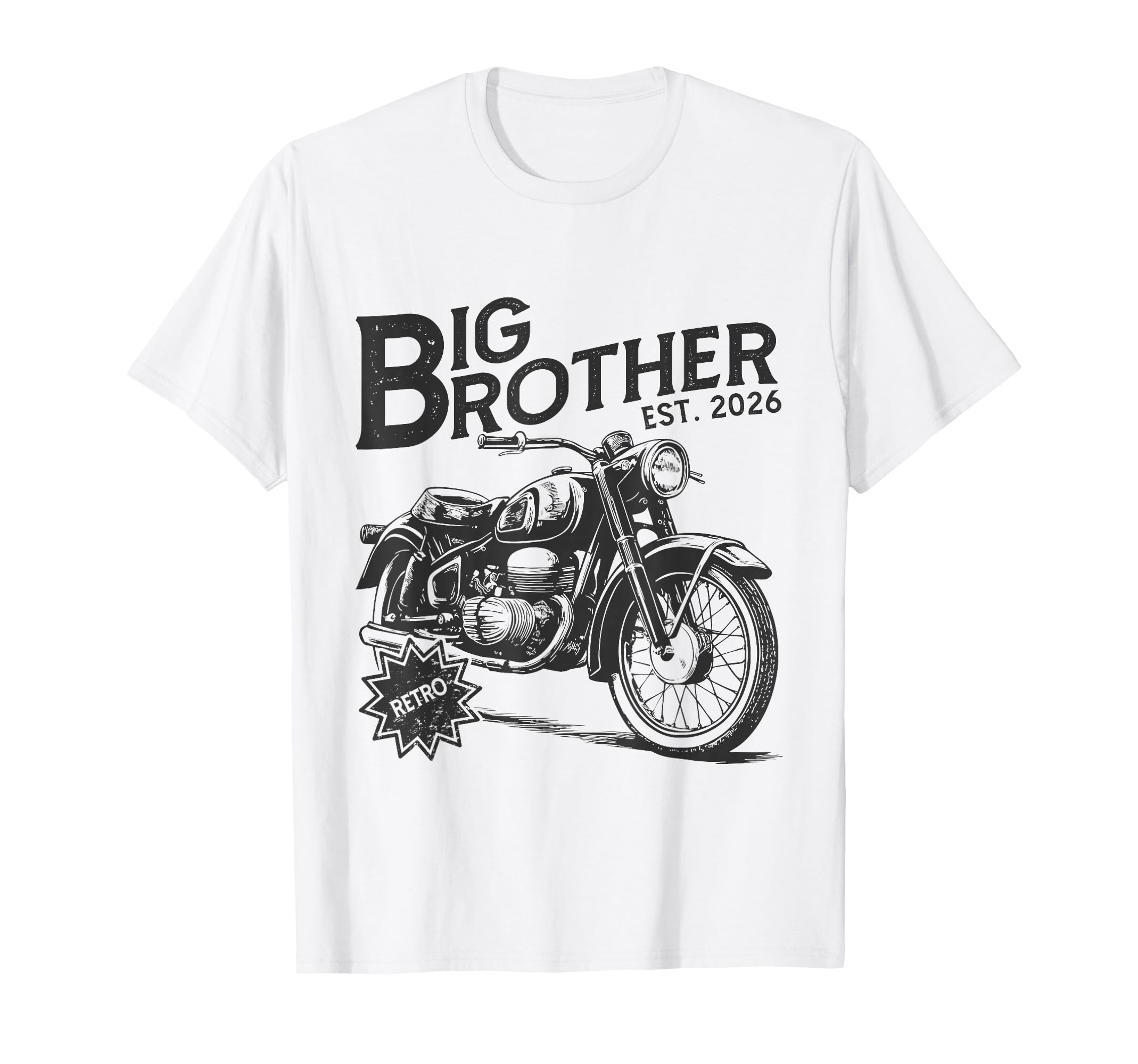 Big Brother Pregnancy Reveal Motorcycle T-Shirt - Minimalist Print Unisex - T-Shirt, Sweatshirt, Hoodie