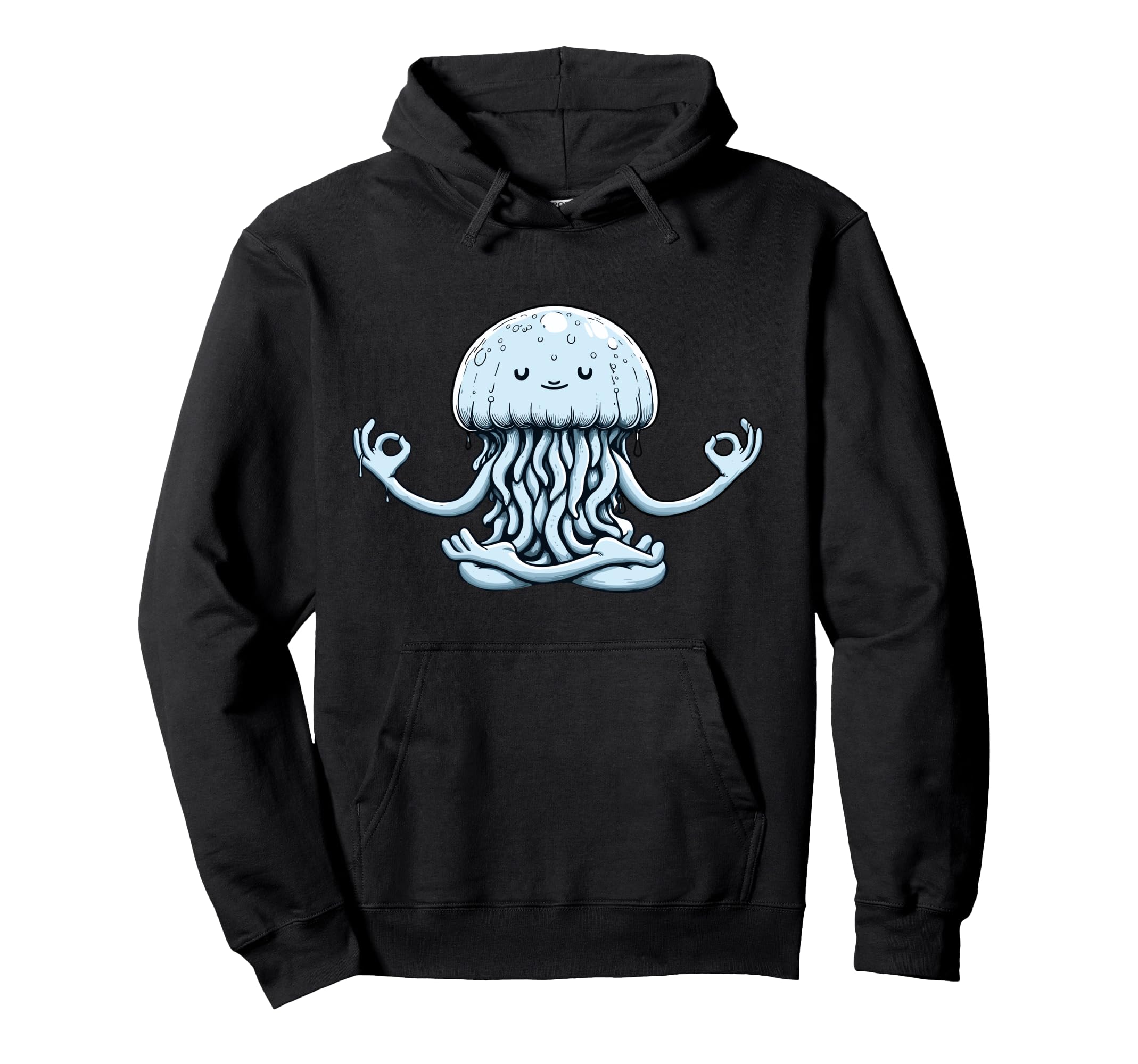 Meditation Jellyfish Yoga Pose Hoodie - Casual Everyday Wear for Adults - T-Shirt, Sweatshirt, Hoodie