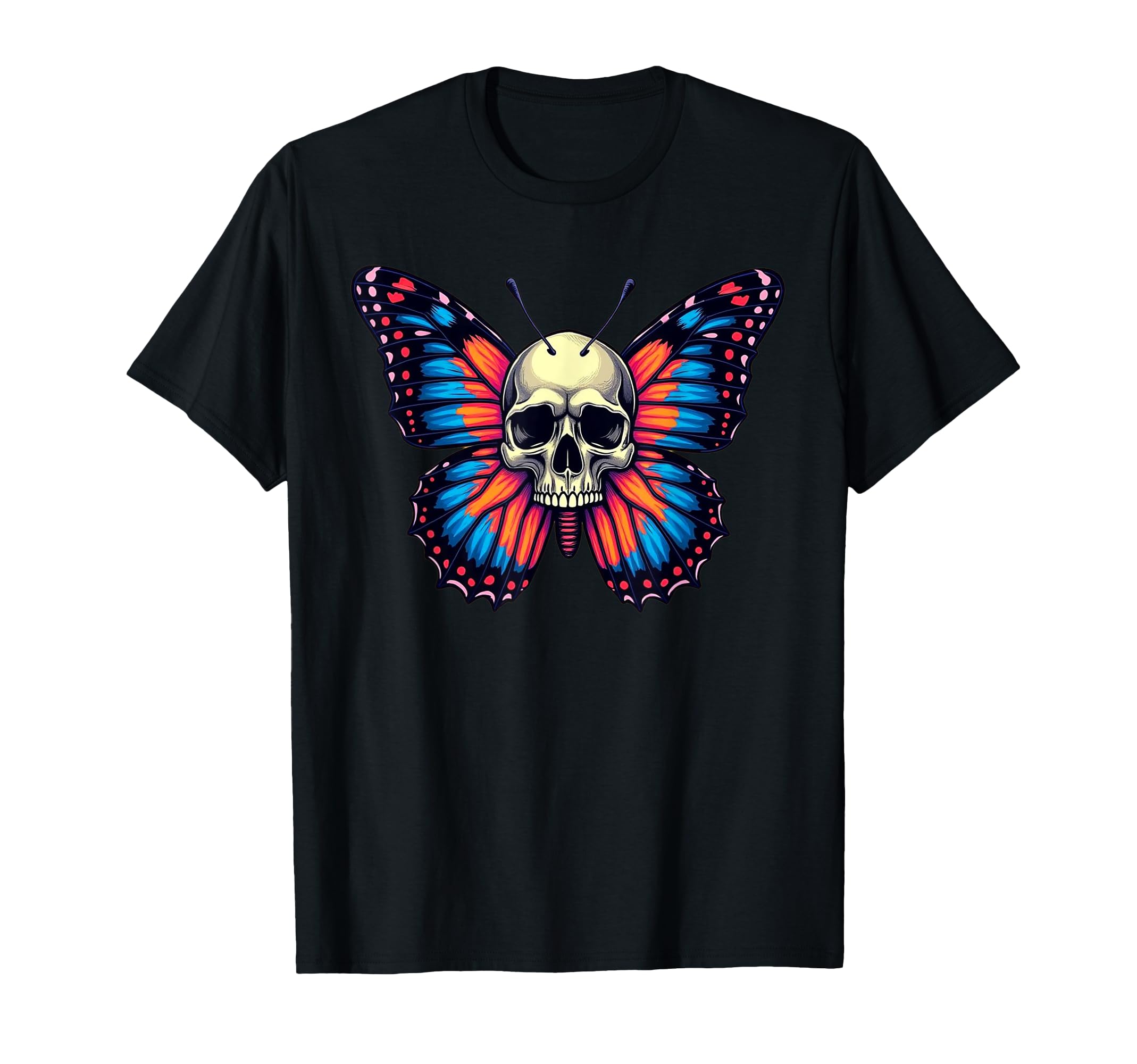 Antisocial Butterfly Funny Death Head T-Shirt - Trendy Graphic Men Women - T-Shirt, Sweatshirt, Hoodie
