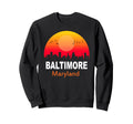 Baltimore Maryland Sunset City Sweatshirt - Fun Novelty Design Unisex - T-Shirt, Sweatshirt, Hoodie