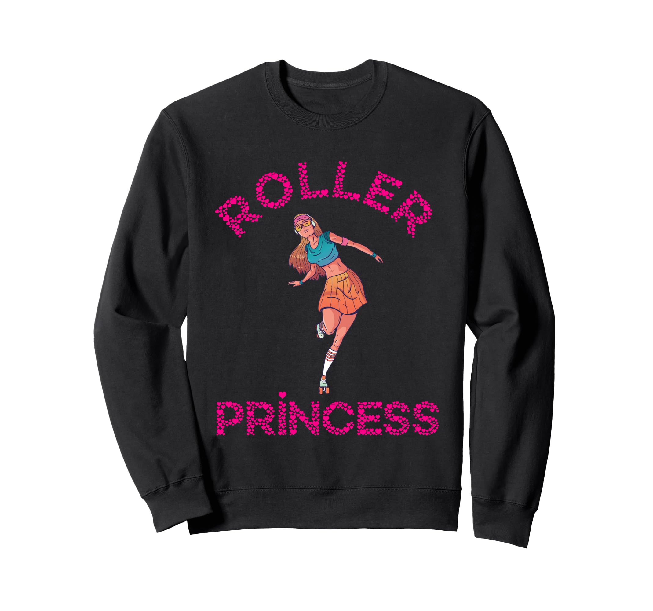 Roller Princess Roller Skating Sweatshirt - Custom Art Print for Adults - T-Shirt, Sweatshirt, Hoodie