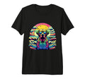 Labrador 1970S Psychedelic Beach T-Shirt - Fun Novelty Design Men Women - T-Shirt, Sweatshirt, Hoodie