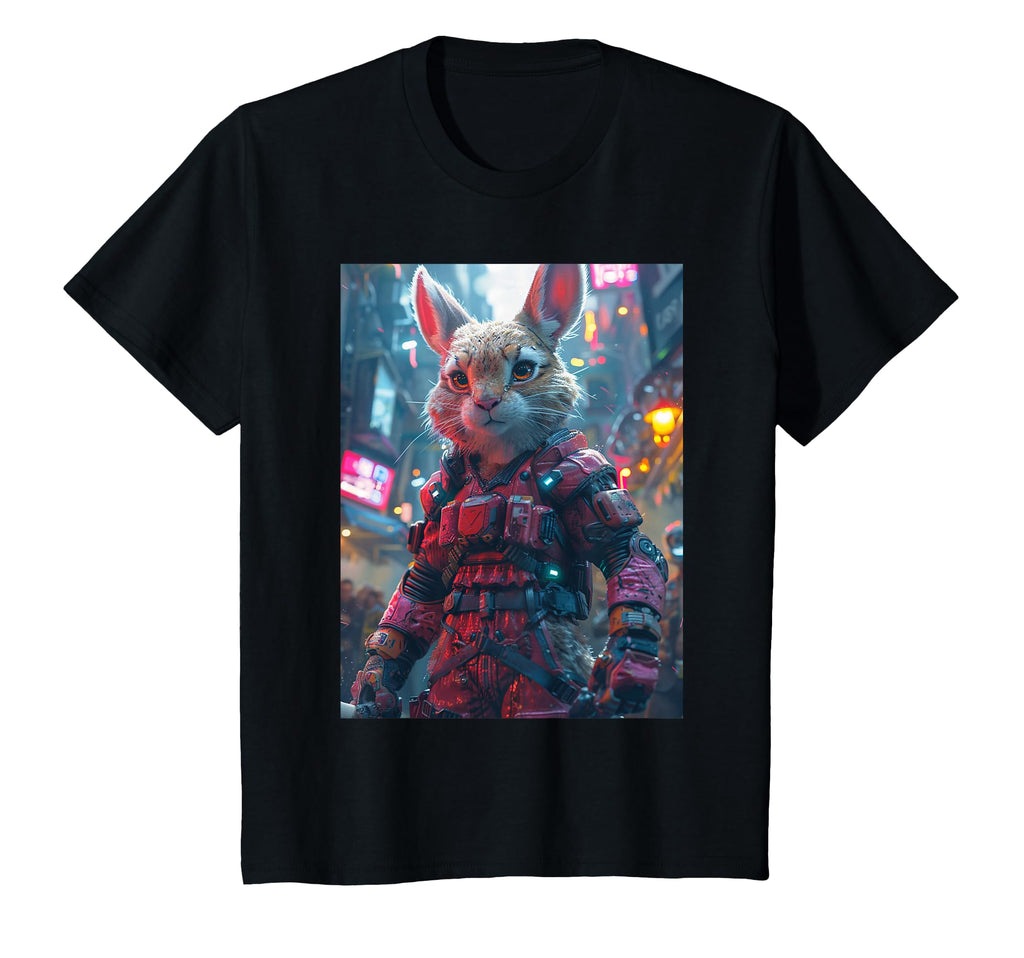 Synthwave Retrowave Rabbit 70S 80S T-Shirt - Custom Art Print Unisex - T-Shirt, Sweatshirt, Hoodie
