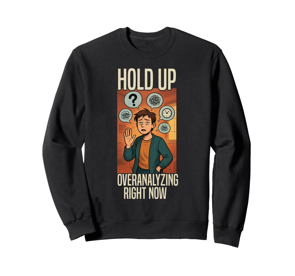 Overthinking Overanalyzing Now Ideal Sweatshirt - Custom Art Print Unisex - T-Shirt, Sweatshirt, Hoodie