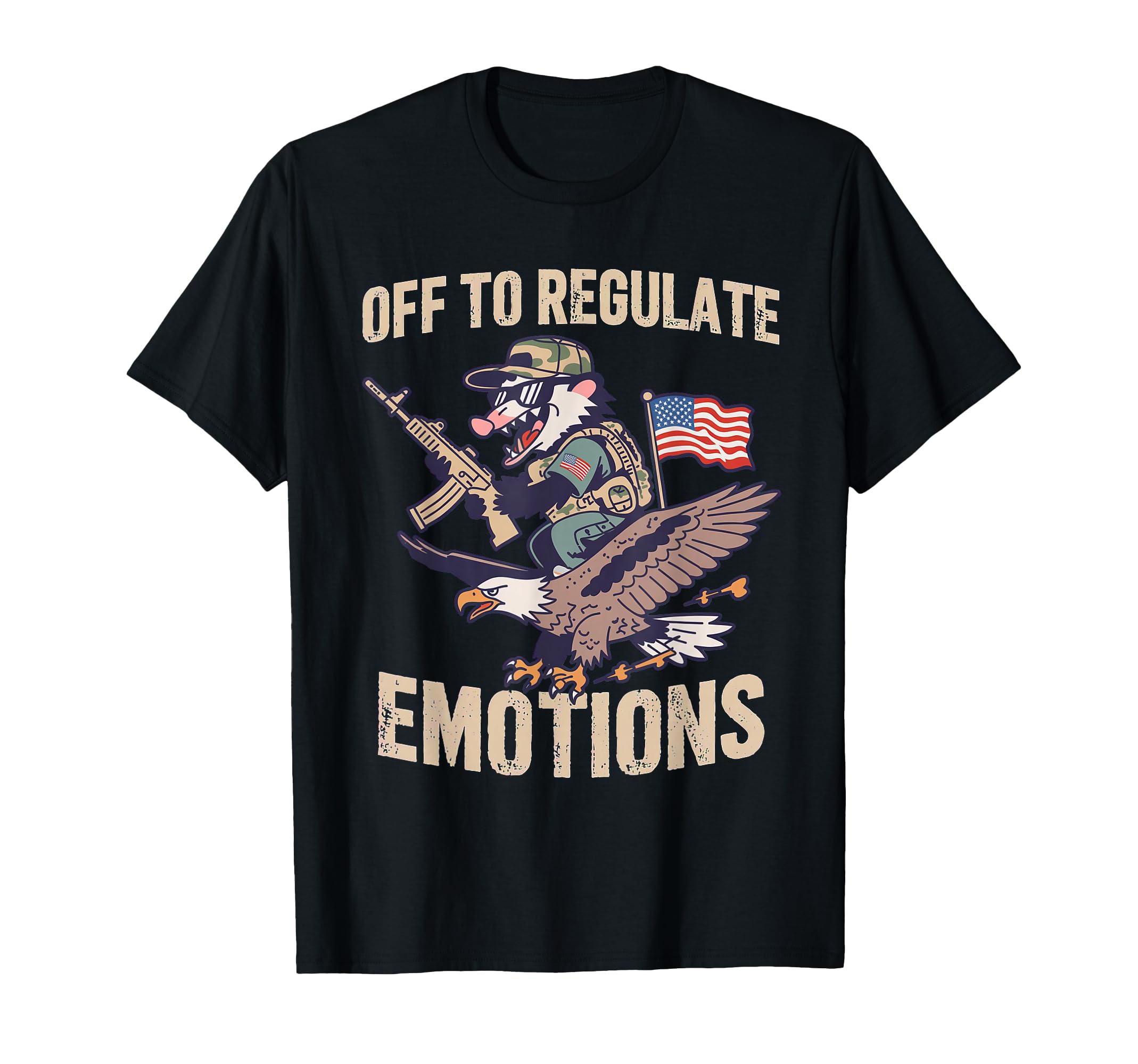 Off To Regulate Emotions Opossum T-Shirt - Aesthetic Graphic Men Women - T-Shirt, Sweatshirt, Hoodie
