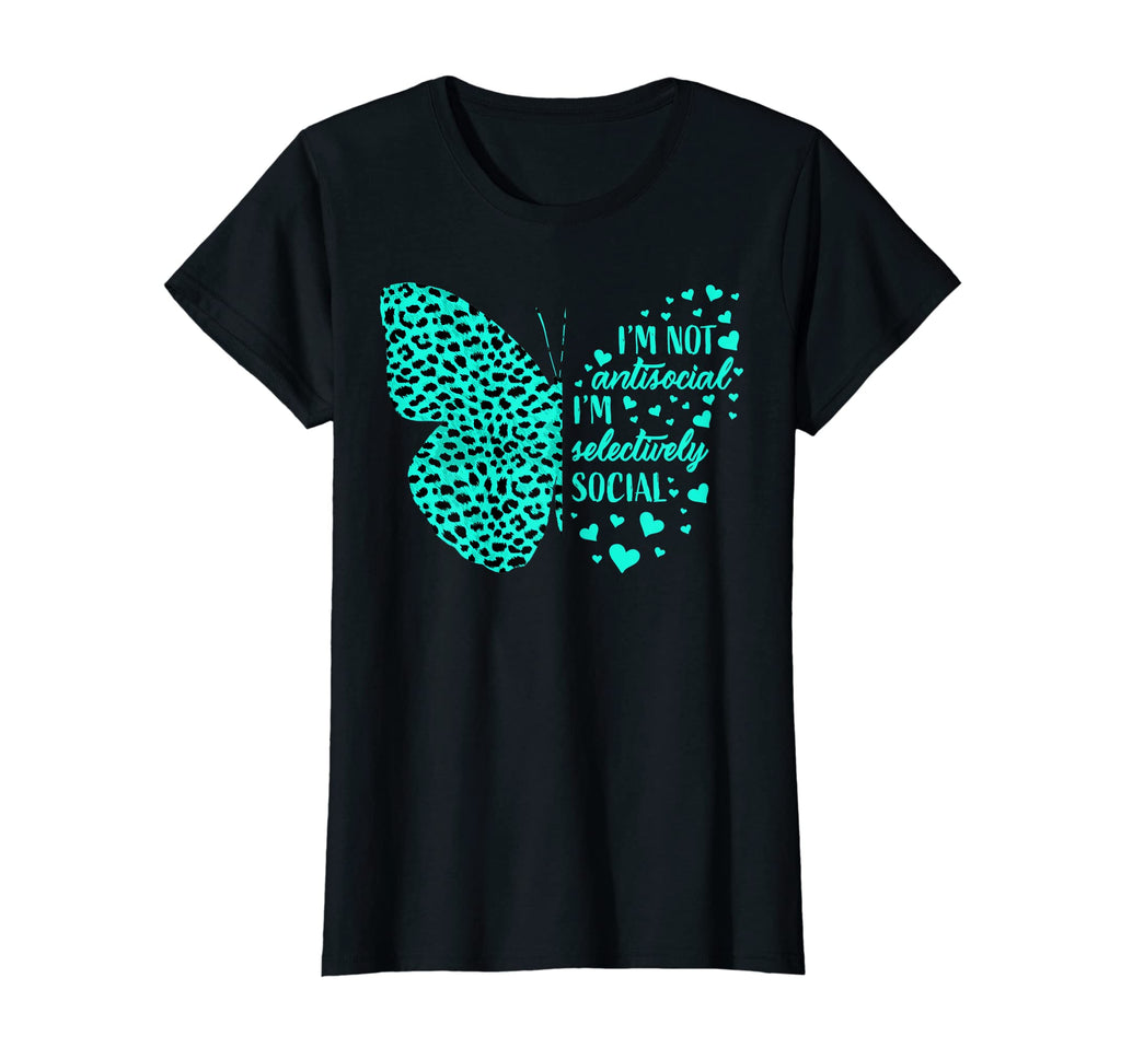 Womens Antisocial Butterfly Funny T-Shirt - Aesthetic Graphic Unisex - T-Shirt, Sweatshirt, Hoodie