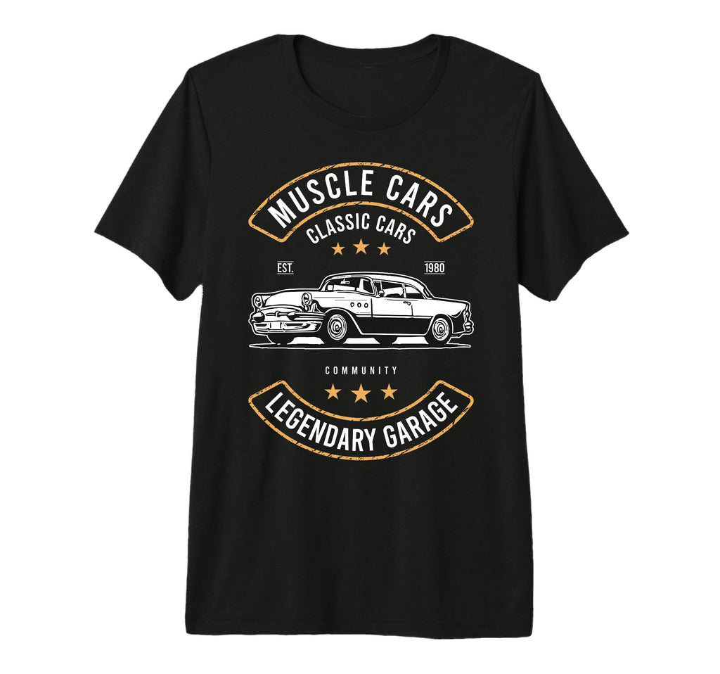 Old Garage Cars Lover Enthusiast Car T-Shirt - Graphic Print for Adults - T-Shirt, Sweatshirt, Hoodie