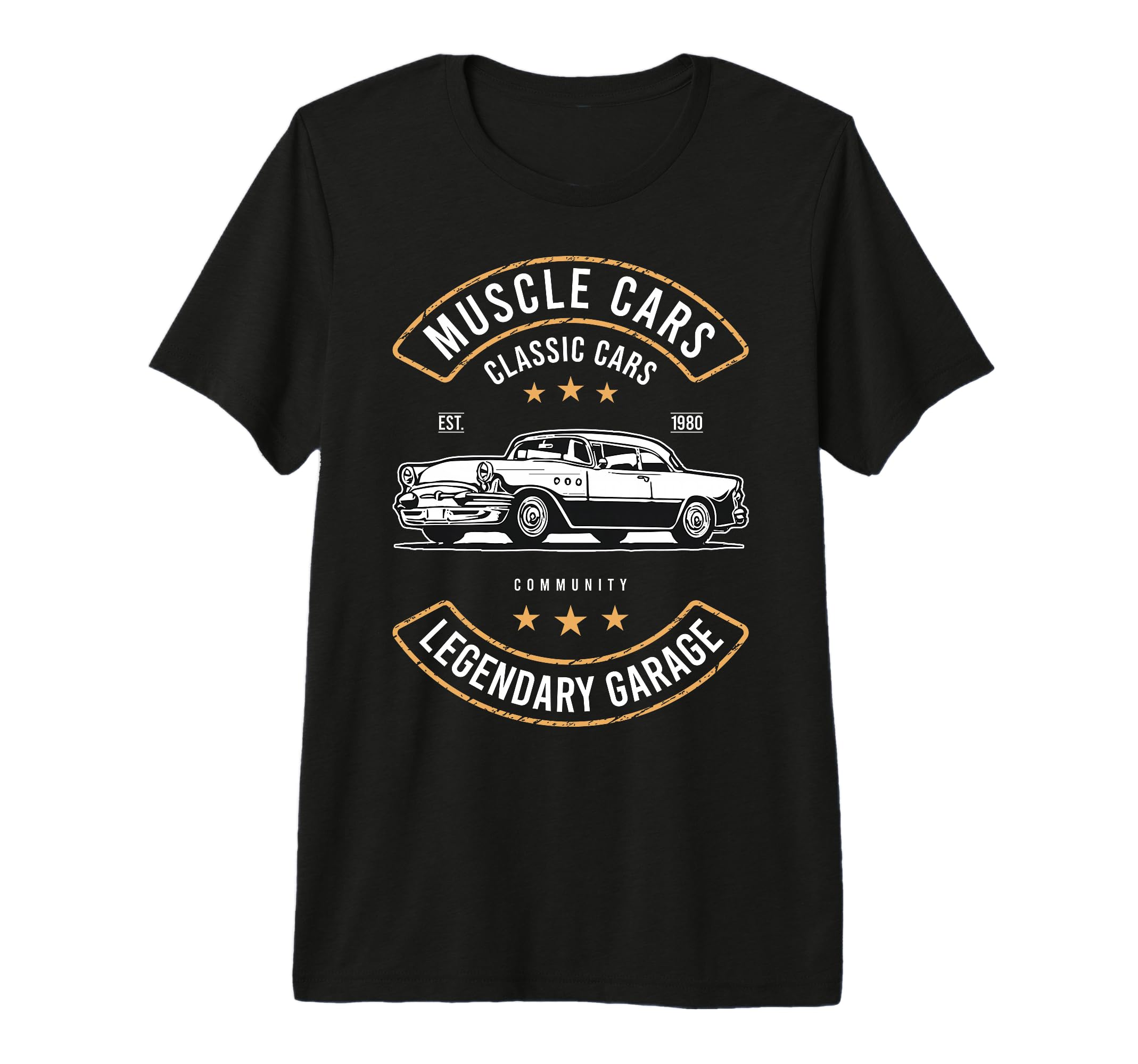 Old Garage Cars Lover Enthusiast Car T-Shirt - Graphic Print for Adults - T-Shirt, Sweatshirt, Hoodie