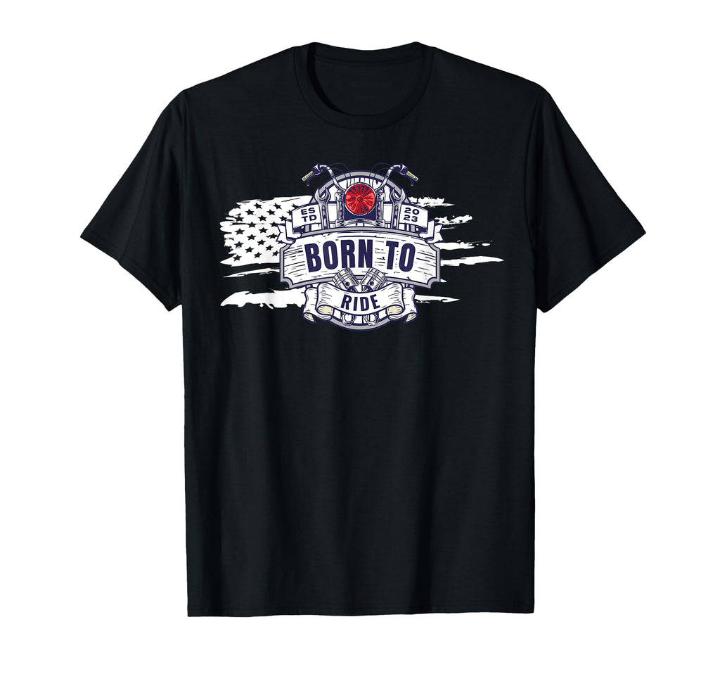 Us Flag American Motorcycle Biker T-Shirt - Unique Graphic Men Women - T-Shirt, Sweatshirt, Hoodie
