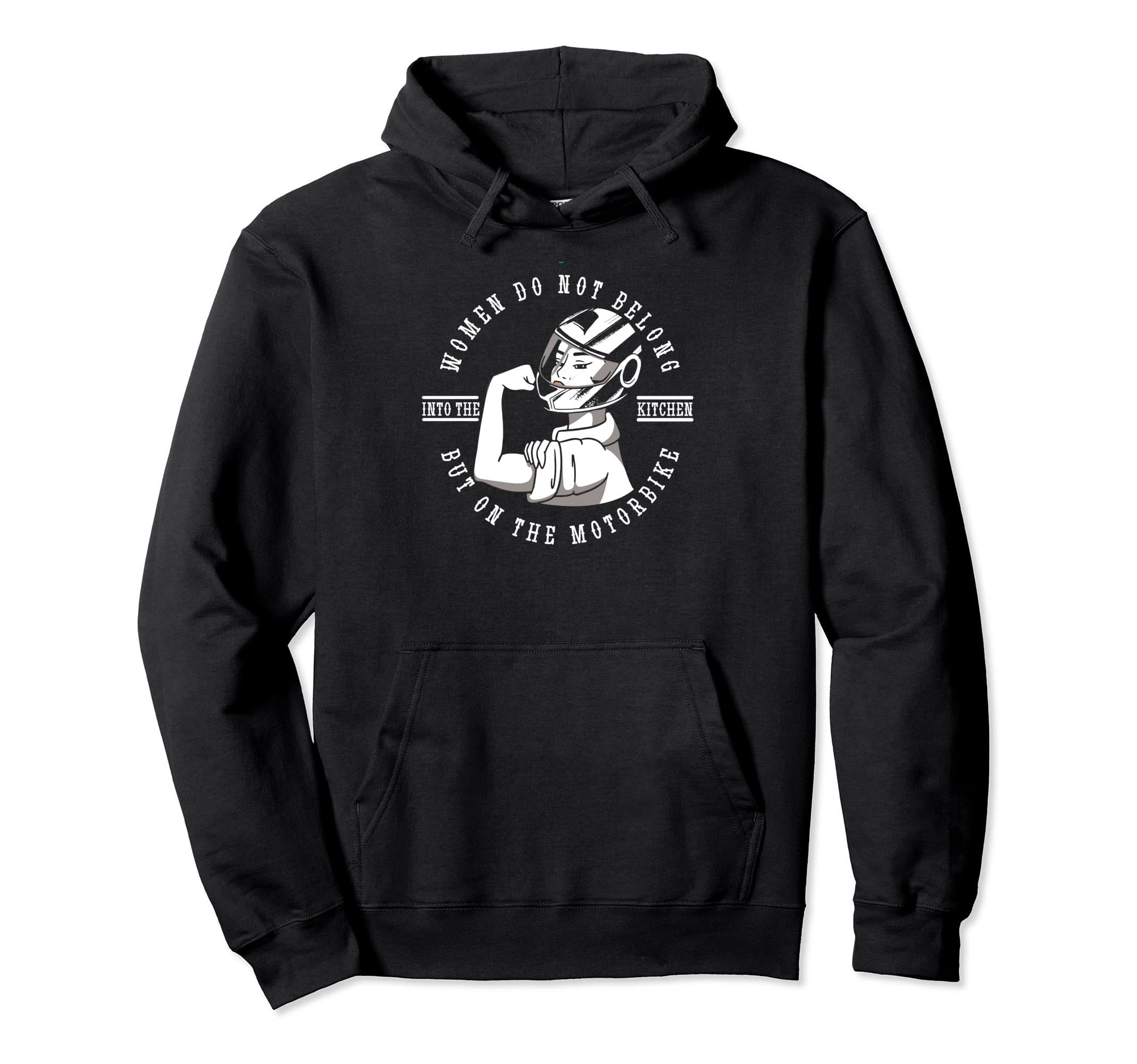 Dont Belong Into Kitchen But Motorcycle Hoodie - Unique Graphic Unisex - T-Shirt, Sweatshirt, Hoodie
