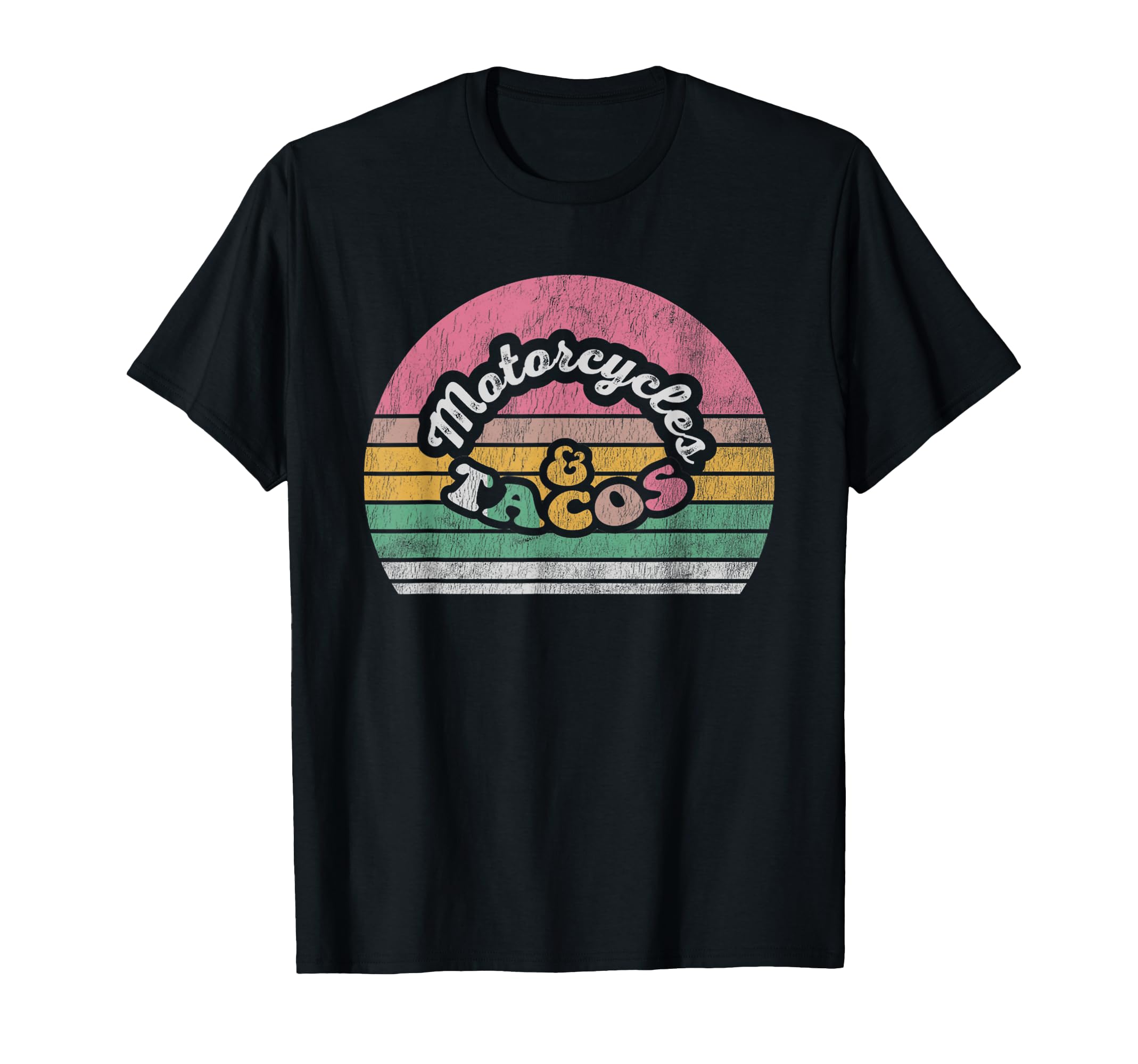 Motorcycles And Tacos Sunset T-Shirt - Novelty Apparel Men Women - T-Shirt, Sweatshirt, Hoodie