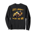 Biker Motorcycle Rider Lifes Journey Hoodie - Minimalist Print Men Women - T-Shirt, Sweatshirt, Hoodie