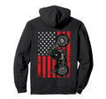 Patriotic Motorcycle Distressed American Hoodie - Unique Graphic Men Women - T-Shirt, Sweatshirt, Hoodie