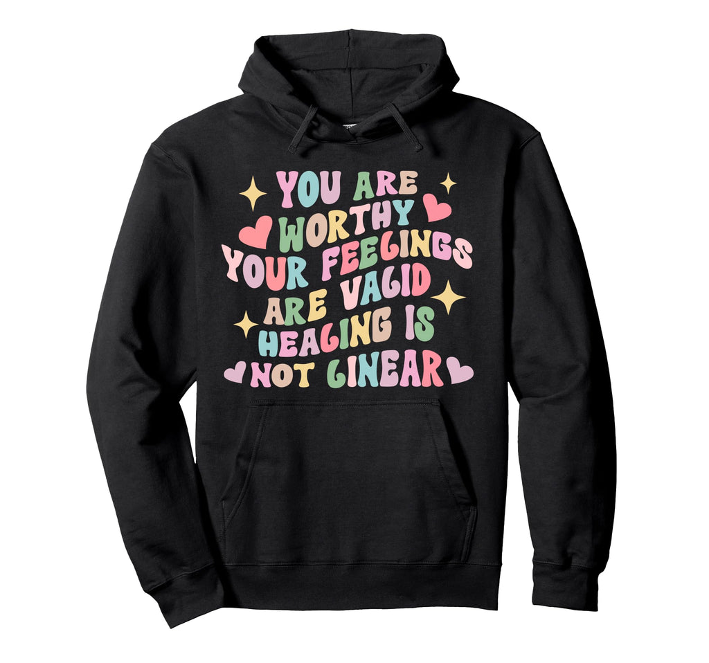 Mental Health Awareness Groovy Mental Hoodie - Aesthetic Graphic Unisex - T-Shirt, Sweatshirt, Hoodie