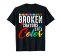 Broken Crayons Still Color Mental T-Shirt - Aesthetic Graphic for Adults - T-Shirt, Sweatshirt, Hoodie