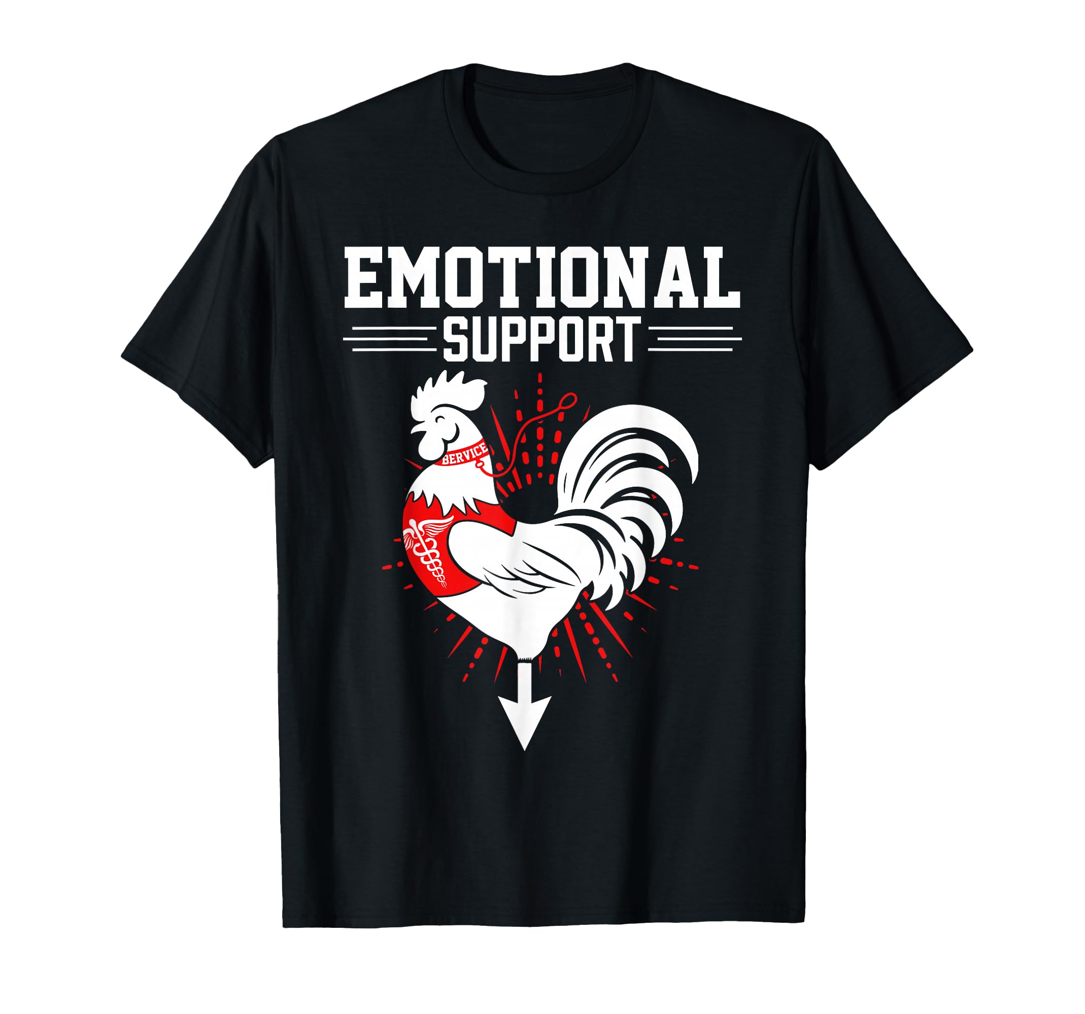 Emotional Support Cock Dirty Chicken T-Shirt - Minimalist Print Unisex - T-Shirt, Sweatshirt, Hoodie