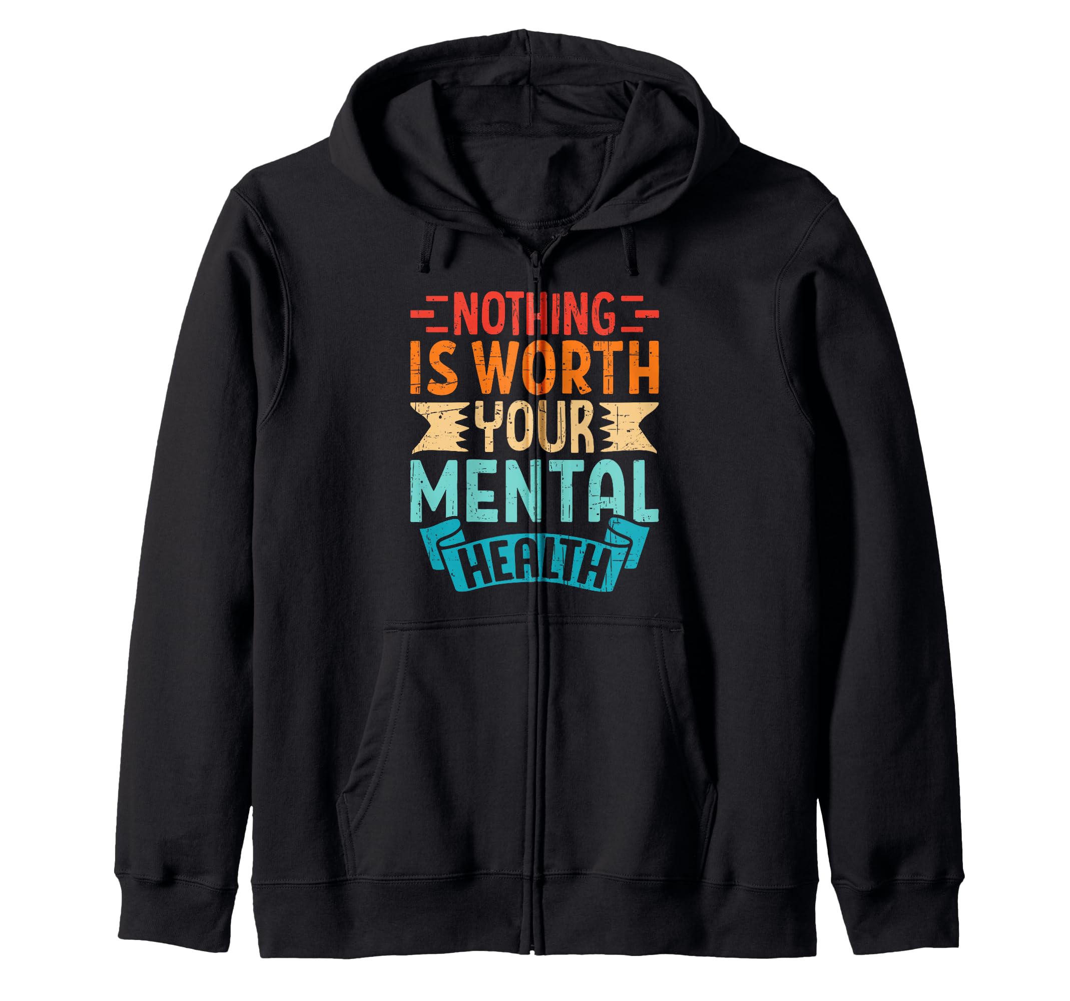 Mental Health Awareness Ribbon Items Hoodie - Unique Graphic for Adults - T-Shirt, Sweatshirt, Hoodie