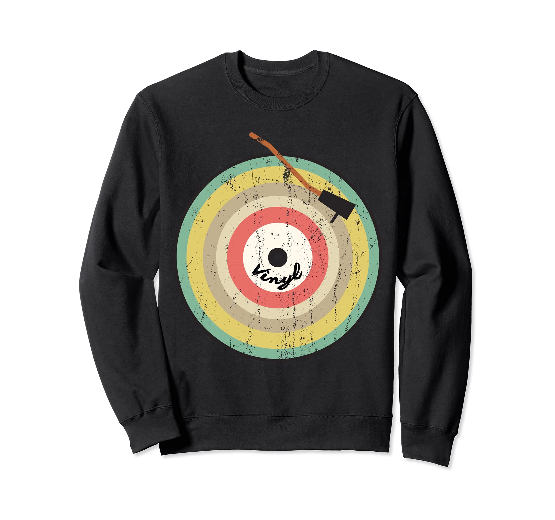 Funny Vinyl Record Player Junkie Sweatshirt - Custom Art Print for Adults - T-Shirt, Sweatshirt, Hoodie